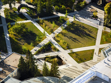 Aerial view of the University of Calgary main campus.