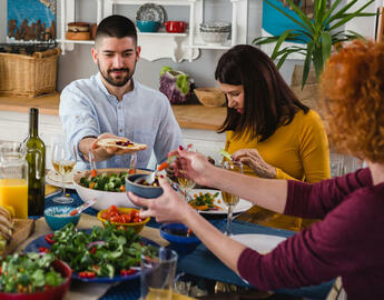 family eating a meal together